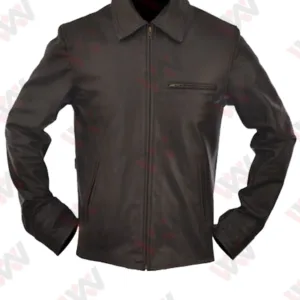 Charcoal Men’s Leather Jacket | Sleek & Modern Style