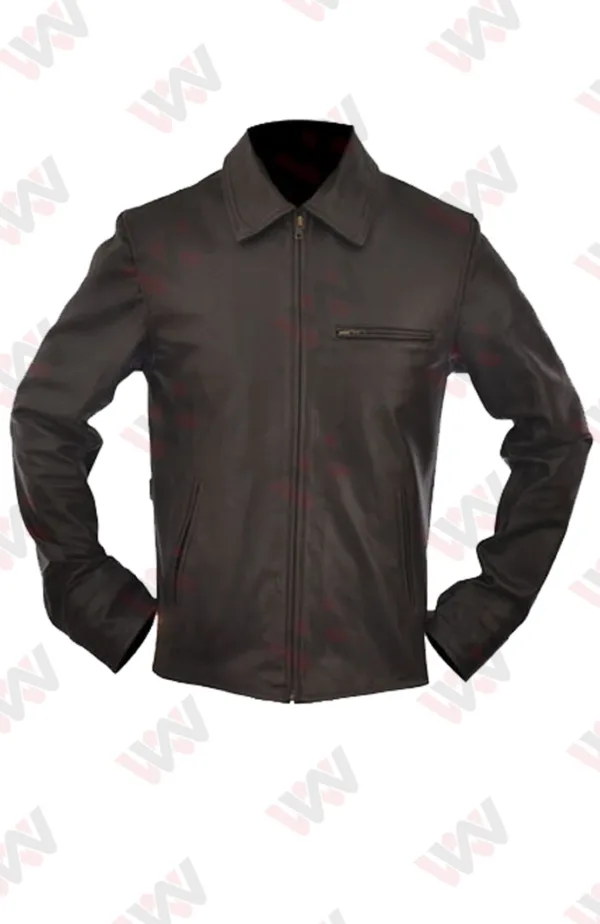 Charcoal Men’s Leather Jacket | Sleek & Modern Style